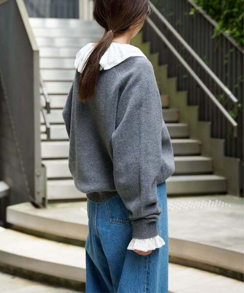OUTDOOR PRODUCTS（アウトドアプロダクツ）の「WOOL SIGNATURE クルーネックニット（ニット/セーター・レディース・ネイビー/レッド/ベージュ/チャコールグレー/ブラウン・FREE）」の21枚目の写真