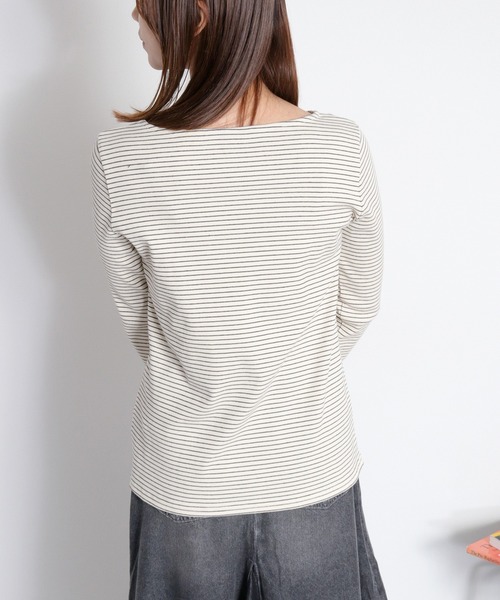 cepo(セポ)の「袖ラメ切り替えロングスリーブTee(Tシャツ/カットソー・レディース・オフホワイト/ホワイト系その他/ブラック・M)」の11枚目の写真