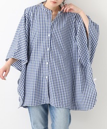 OMNES | テックコットンワイドシルエットポンチョシャツブラウス 半端袖(シャツ/ブラウス)