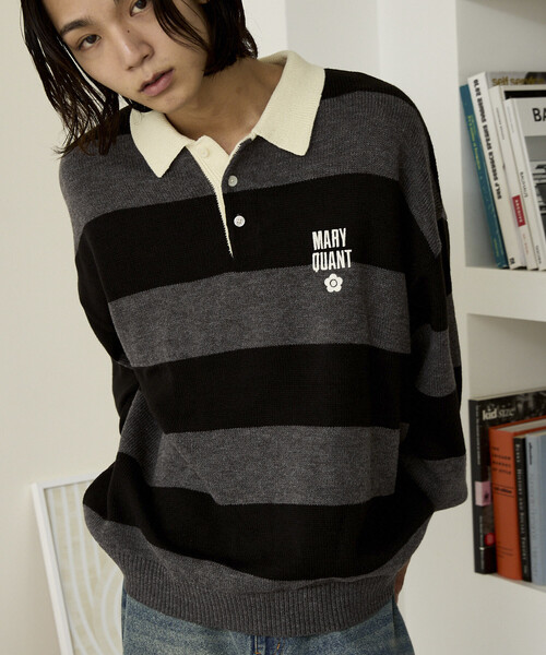 MARY QUANT（マリークワント）の「MARY QUANT × PUBLUX/マリークワント <ユニセックス>別注 ロゴ ラガー ニット　限定展開（ニット/セーター・メンズ・ブラウン/ネイビー/グレー・LARGE/MEDIUM/SMALL）」の12枚目の写真