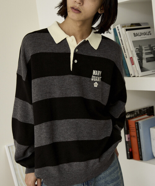 MARY QUANT（マリークワント）の「MARY QUANT × PUBLUX/マリークワント <ユニセックス>別注 ロゴ ラガー ニット　限定展開（ニット/セーター・メンズ・ブラウン/ネイビー/グレー・LARGE/MEDIUM/SMALL）」の14枚目の写真