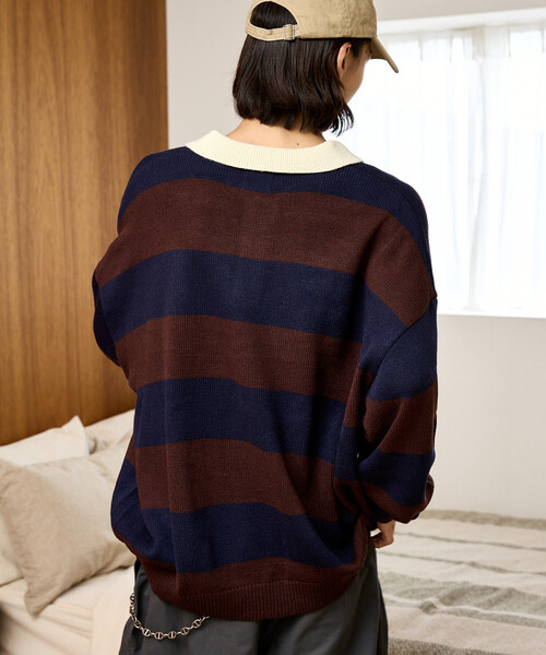 MARY QUANT（マリークワント）の「MARY QUANT × PUBLUX/マリークワント <ユニセックス>別注 ロゴ ラガー ニット　限定展開（ニット/セーター・メンズ・ブラウン/ネイビー/グレー・LARGE/MEDIUM/SMALL）」の21枚目の写真