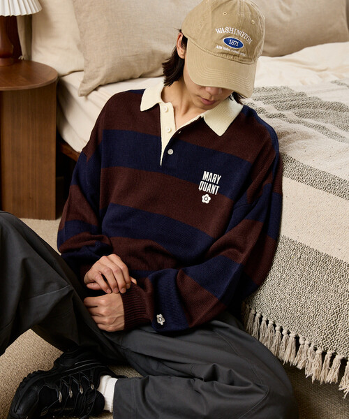 MARY QUANT（マリークワント）の「MARY QUANT × PUBLUX/マリークワント <ユニセックス>別注 ロゴ ラガー ニット　限定展開（ニット/セーター・メンズ・ブラウン/ネイビー/グレー・LARGE/MEDIUM/SMALL）」の22枚目の写真