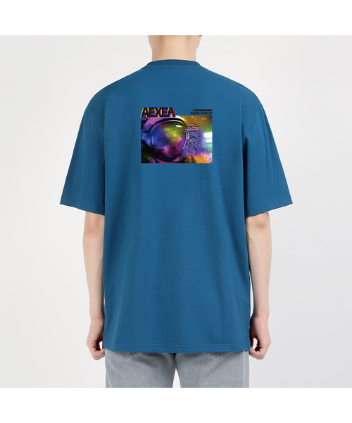 AEXEA(アクシー)の「コードエラー 半袖Tシャツ E04BRD_ABX10228(Tシャツ/カットソー・メンズ・ブラック/ホワイト/グレー系その他/ブルー・L/M/S/XL)」の4枚目の写真