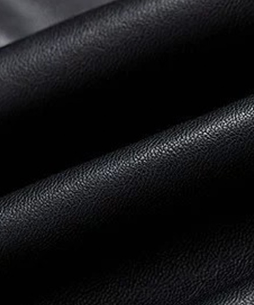 Fano Studios(ファノ ストゥディオズ)の「タックディテール レザーライクジャケット FQ26W060【Fano Studios】【2026AW】(ライダースジャケット・レディース・ブラック・L/S/M)」の12枚目の写真