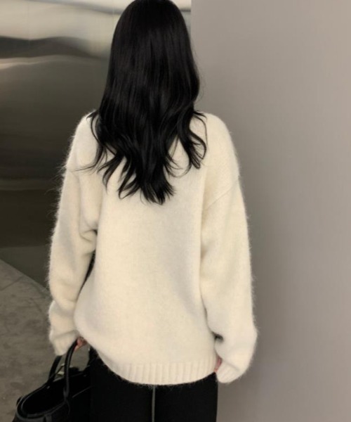 semplice（センプリチェ）の「ニット・セーター【韓国ファッション】（ニット/セーター・レディース・ブラック・F）」の11枚目の写真