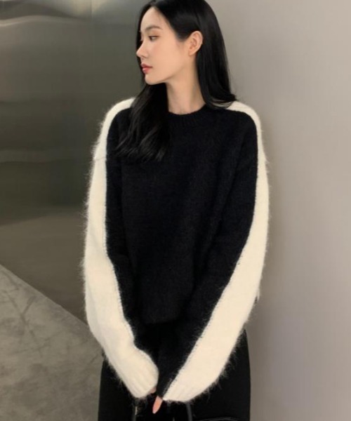 semplice（センプリチェ）の「ニット・セーター【韓国ファッション】（ニット/セーター・レディース・ブラック・F）」の7枚目の写真