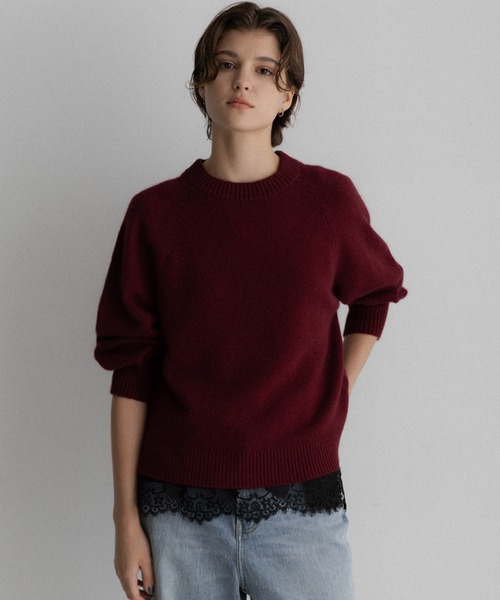 URBAN RESEARCH Sonny Label(アーバンリサーチサニーレーベル)の「バナナスリーブニットプルオーバー(ニット/セーター・レディース・グレー/ネイビー/バーガンディー・FREE)」の17枚目の写真