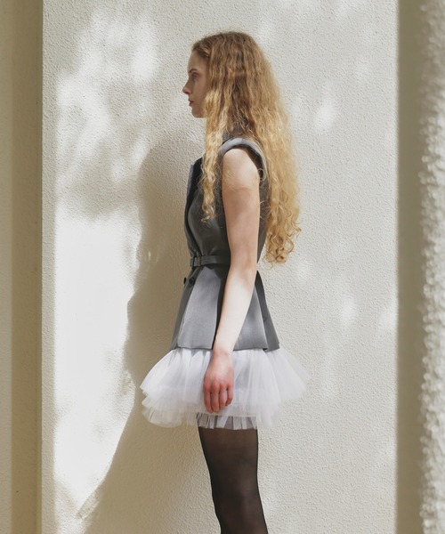 EIMY ISTOIRE(エイミーイストワール)の「2WAY JACKET MINI DRESS(ワンピース・レディース・グレー/ブラック・38/36)」の7枚目の写真