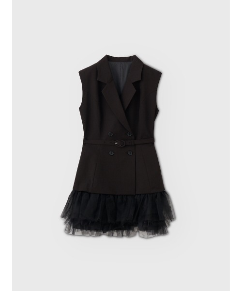 EIMY ISTOIRE(エイミーイストワール)の「2WAY JACKET MINI DRESS(ワンピース・レディース・グレー/ブラック・38/36)」の10枚目の写真