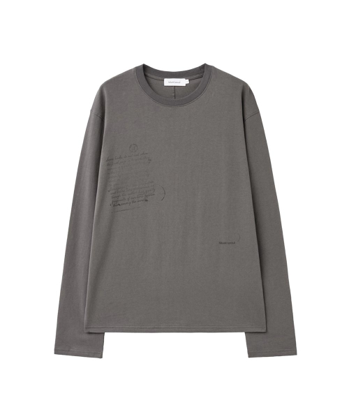 MISEKISEOUL MEN(ミセキソウルメンズ)の「Post card long sleeve CHARCOAL(Tシャツ/カットソー・メンズ・その他・1/2/3)」の2枚目の写真