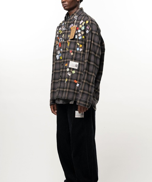Maison MIHARA YASUHIRO(メゾンミハラヤスヒロ)の「【MIHARAYASUHIRO/ミハラヤスヒロ】PRICE STICKER CHECK SH(シャツ/ブラウス・メンズ・ブラック/ブラウン・46/44)」の7枚目の写真