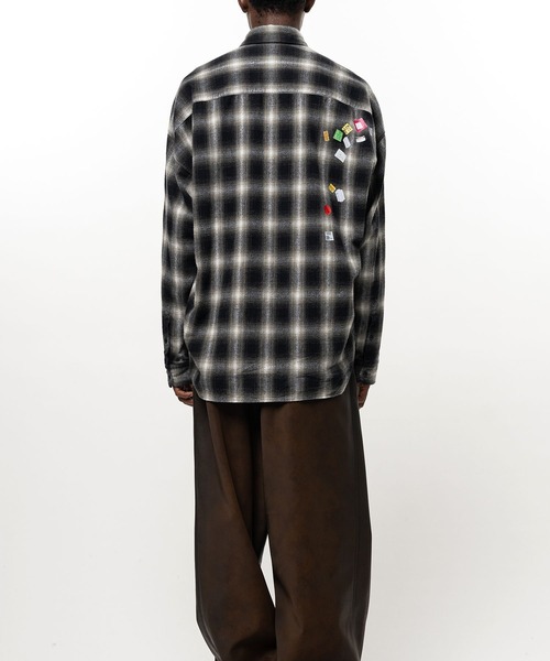 Maison MIHARA YASUHIRO(メゾンミハラヤスヒロ)の「【MIHARAYASUHIRO/ミハラヤスヒロ】PRICE STICKER CHECK SH(シャツ/ブラウス・メンズ・ブラック/ブラウン・46/44)」の4枚目の写真