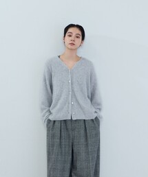 ウールファー加工カーディガン