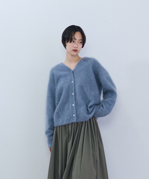 ADIEU TRISTESSE（アデュートリステス）の「ウールファー加工カーディガン（カーディガン/ボレロ・レディース・ピンク/グレー/ブルーグレー・FREE）」の3枚目の写真