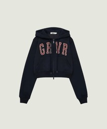 GRVR CROP HOODIE ZIP-UP