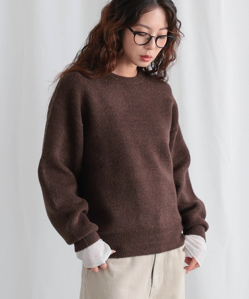 for/c(フォーシー)の「ブークレダブルフェイストップス【サスティナブル】(ニット/セーター・レディース・ブラウン/ブラック/アイボリー・L/M/LL)」の3枚目の写真