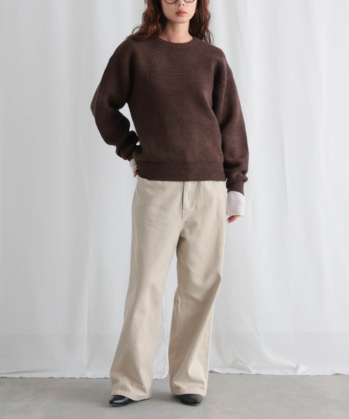 for/c(フォーシー)の「ブークレダブルフェイストップス【サスティナブル】(ニット/セーター・レディース・ブラウン/ブラック/アイボリー・L/M/LL)」の21枚目の写真