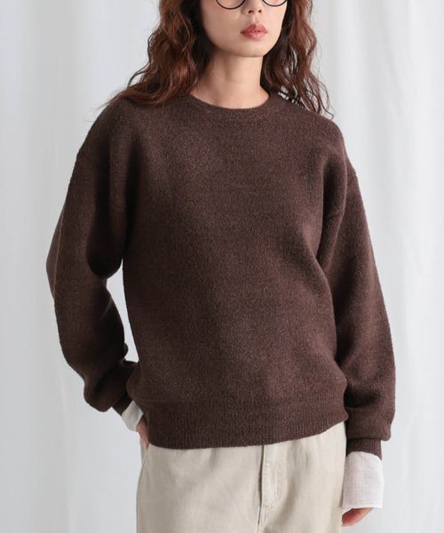 for/c(フォーシー)の「ブークレダブルフェイストップス【サスティナブル】(ニット/セーター・レディース・ブラウン/ブラック/アイボリー・L/M/LL)」の16枚目の写真