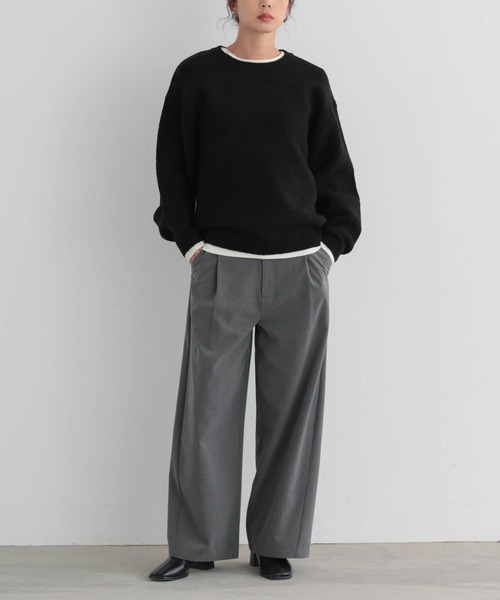 for/c(フォーシー)の「ブークレダブルフェイストップス【サスティナブル】(ニット/セーター・レディース・ブラウン/ブラック/アイボリー・L/M/LL)」の11枚目の写真