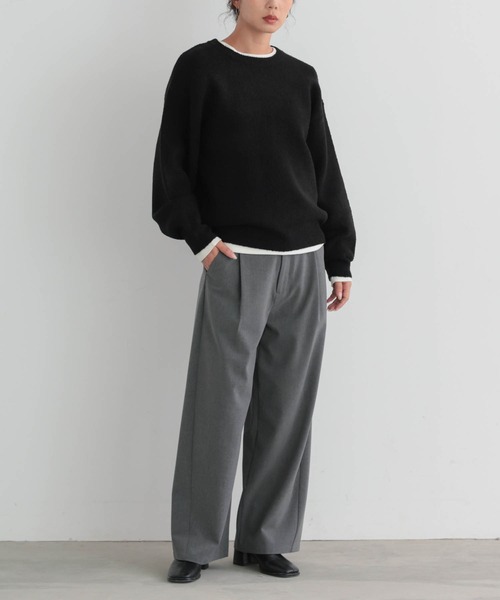 for/c(フォーシー)の「ブークレダブルフェイストップス【サスティナブル】(ニット/セーター・レディース・ブラウン/ブラック/アイボリー・L/M/LL)」の12枚目の写真