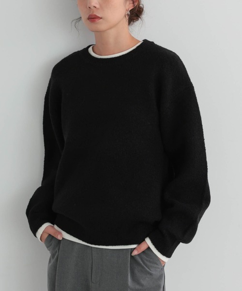 for/c(フォーシー)の「ブークレダブルフェイストップス【サスティナブル】(ニット/セーター・レディース・ブラウン/ブラック/アイボリー・L/M/LL)」の7枚目の写真