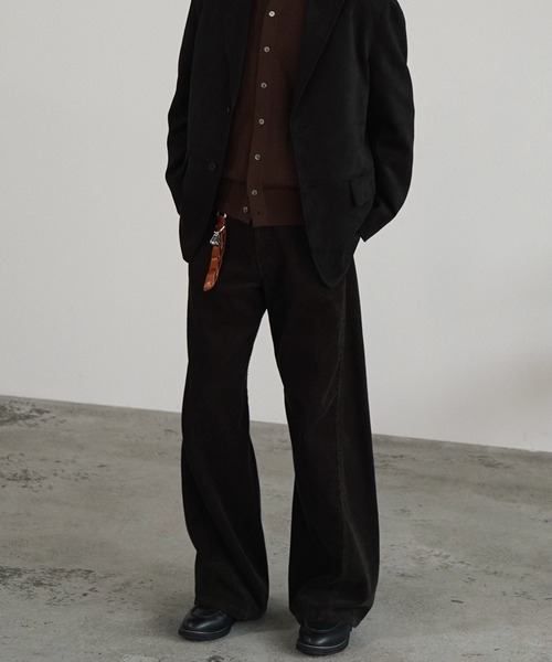 WYM LIDNM（ウィム バイ リドム）の「FAUX SUEDE TAILORED JACKET（テーラードジャケット・メンズ・ブラウン/ブラック・S/M/L/XS）」の5枚目の写真