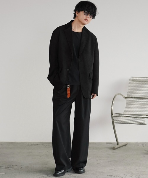 WYM LIDNM（ウィム バイ リドム）の「FAUX SUEDE TAILORED JACKET（テーラードジャケット・メンズ・ブラウン/ブラック・S/M/L/XS）」の11枚目の写真