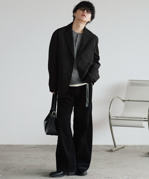 WYM LIDNM（ウィム バイ リドム）の「FAUX SUEDE TAILORED JACKET（テーラードジャケット・メンズ・ブラウン/ブラック・S/M/L/XS）」の10枚目の写真