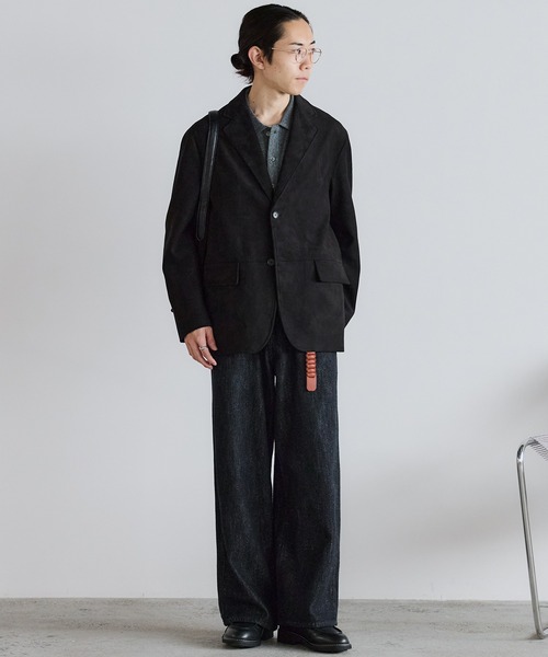 WYM LIDNM（ウィム バイ リドム）の「FAUX SUEDE TAILORED JACKET（テーラードジャケット・メンズ・ブラウン/ブラック・S/M/L/XS）」の15枚目の写真