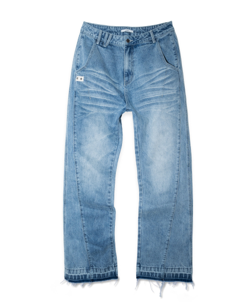 ETCE(イーティーシーイー)の「ウォッシュド・ロウエッジデニム(ブルー)(デニムパンツ・レディース・その他・SMALL/MEDIUM/LARGE)」の1枚目の写真