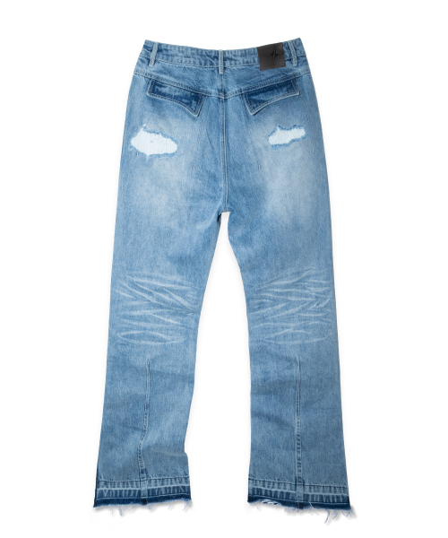 ETCE(イーティーシーイー)の「ウォッシュド・ロウエッジデニム(ブルー)(デニムパンツ・レディース・その他・SMALL/MEDIUM/LARGE)」の2枚目の写真