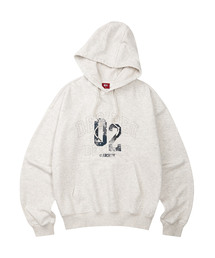 DESIRED（デシレッド）の「グランジテキスト 裏起毛フードTシャツ-FFSK5122D05（パーカー）」