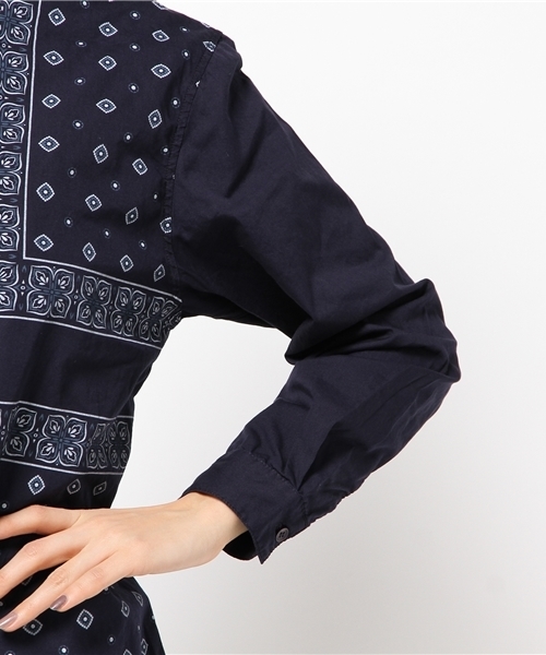 MOUSSY（マウジー）の「VINTAGE SCARF SH（シャツ/ブラウス・レディース・ホワイト系その他/ダークネイビー・FREE）」の7枚目の写真