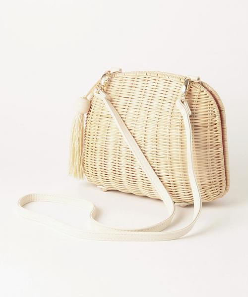 Another Edition（アナザーエディション）の「ラタンショルダーバッグ/AEBFC RTN SHLD（ショルダーバッグ・レディース・ナチュラル/ライム・FREE）」の3枚目の写真