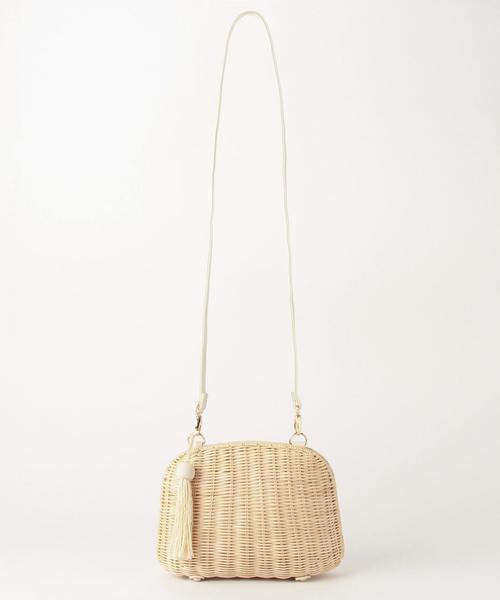 Another Edition（アナザーエディション）の「ラタンショルダーバッグ/AEBFC RTN SHLD（ショルダーバッグ・レディース・ナチュラル/ライム・FREE）」の5枚目の写真