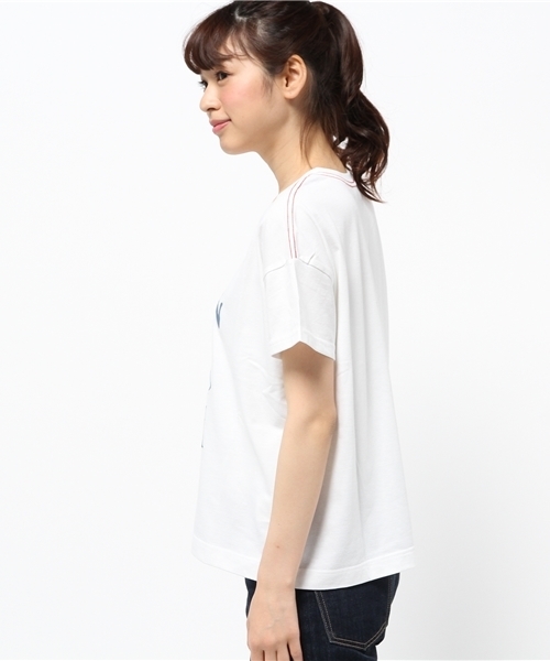 X-girl(エックスガール)の「HAND S/S TEE /Tシャツ/TEE/トップス/夏/ロゴ/グラフィック(Tシャツ/カットソー・レディース・ホワイト/チャコールグレー・1/2)」の10枚目の写真