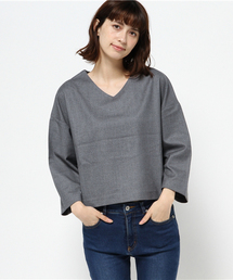 Denime | 無地フランネルVネックトップス(Tシャツ/カットソー)