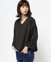 Denime | 無地フランネルVネックトップス(Tシャツ/カットソー)