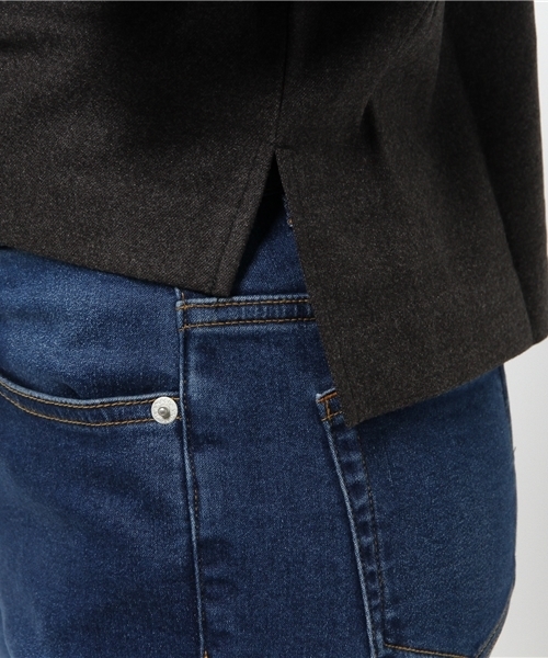 Denime（ドゥニーム）の「無地フランネルVネックトップス（Tシャツ/カットソー・レディース・ブラック/グレー・FREE）」の8枚目の写真