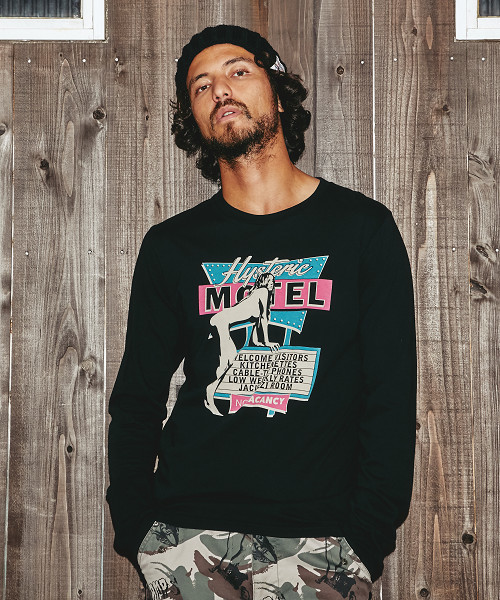HYSTERIC GLAMOUR(ヒステリックグラマー)の「MOTEL VISITORS pt T-SH(Tシャツ/カットソー・メンズ・ホワイト/トップグレー/ブラック・SMALL/MEDIUM/LARGE)」の3枚目の写真