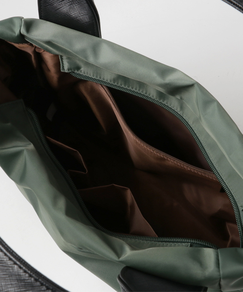 BASE（ベース）の「【軽量】 7つのポケット付！ ナイロントートバッグ ユニセックス（トートバッグ・レディース・ブラック/ネイビー/ベージュ/グリーン/ボルドー/グレー・FREE）」の21枚目の写真