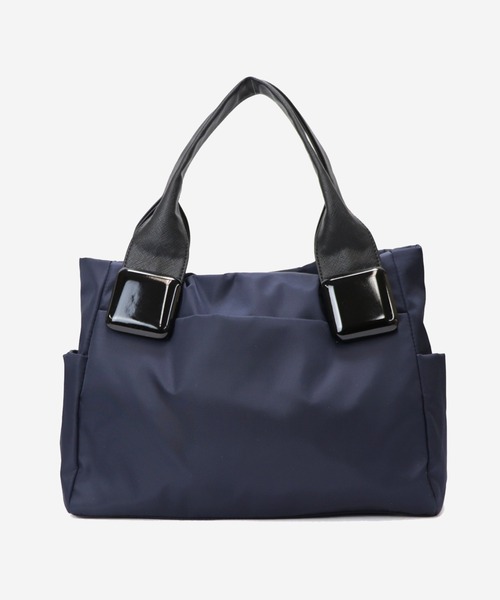 BASE（ベース）の「【軽量】 7つのポケット付！ ナイロントートバッグ ユニセックス（トートバッグ・レディース・ブラック/ネイビー/ベージュ/グリーン/ボルドー/グレー・FREE）」の17枚目の写真