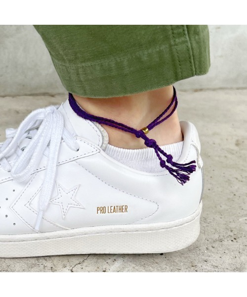 Esperanto（エスペラント）の「esperanto (エスペラント)/ヘンプ　アンクレット（アンクレット・メンズ・パープル/イエロー/オレンジ/ブラック/ブラウン/グリーン/オフホワイト/ナチュラル/ブルー/ターコイズブルー/レッド・ONE SIZE）」の8枚目の写真