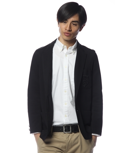 SHIPS JET BLUE(シップスジェットブルー)の「エンブレムスクールジャケット(テーラードジャケット・メンズ・ブラック/ネイビー・MEDIUM/LARGE/SMALL)」の5枚目の写真