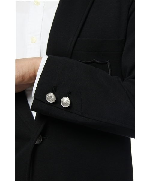 SHIPS JET BLUE(シップスジェットブルー)の「エンブレムスクールジャケット(テーラードジャケット・メンズ・ブラック/ネイビー・MEDIUM/LARGE/SMALL)」の7枚目の写真