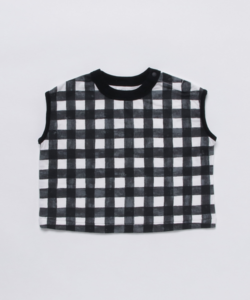 SWAP MEET MARKET(スワップミートマーケット)の「ギンガムプリント Tシャツ(Tシャツ/カットソー・キッズ・ホワイト/レッド・140/90/110/130/100/120)」の8枚目の写真