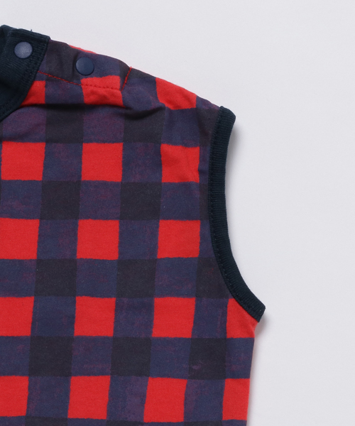 SWAP MEET MARKET(スワップミートマーケット)の「ギンガムプリント Tシャツ(Tシャツ/カットソー・キッズ・ホワイト/レッド・140/90/110/130/100/120)」の5枚目の写真