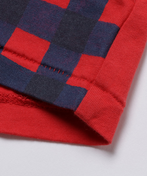 SWAP MEET MARKET(スワップミートマーケット)の「ギンガムプリント Tシャツ(Tシャツ/カットソー・キッズ・ホワイト/レッド・140/90/110/130/100/120)」の6枚目の写真