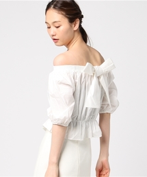 MICOAMERI | バックリボンオフショルブラウス(シャツ/ブラウス)